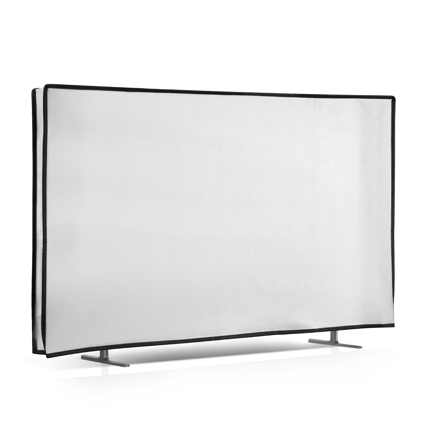 kwmobile 24" TV Abdeckung Indoor - Fernseher Hülle Bildschirmschutz Abdeckung - TV Bildschirm Staubschutzhülle - Fernsehabdeckung - Weiß Weiß  