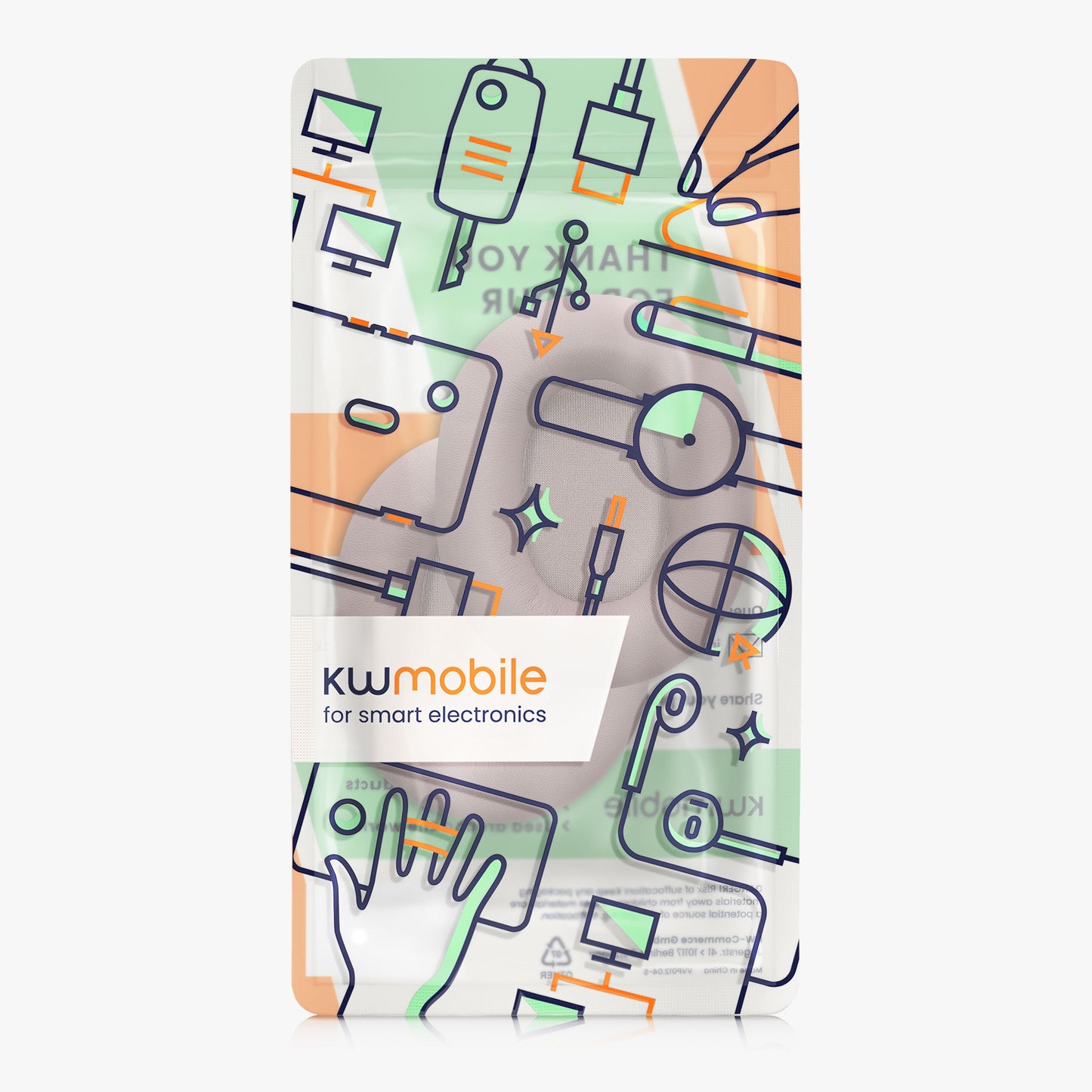 kwmobile Ear Pads for Sony WH-1000XM5 Earpads Replacement Headphone Spare Parts Over Ear Headphones