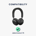 kwmobile Ear Pads for Jabra Evolve 2 75 Ear Cushions Replacement Headphone Spare Parts Over Ear Headphones