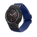 kwmobile Armband kompatibel mit Huami Amazfit T-Rex / T-Rex Pro - Nylon Fitnesstracker Sportarmband Band in Blau - Innenmaße von 14 - 22 cm Blau  