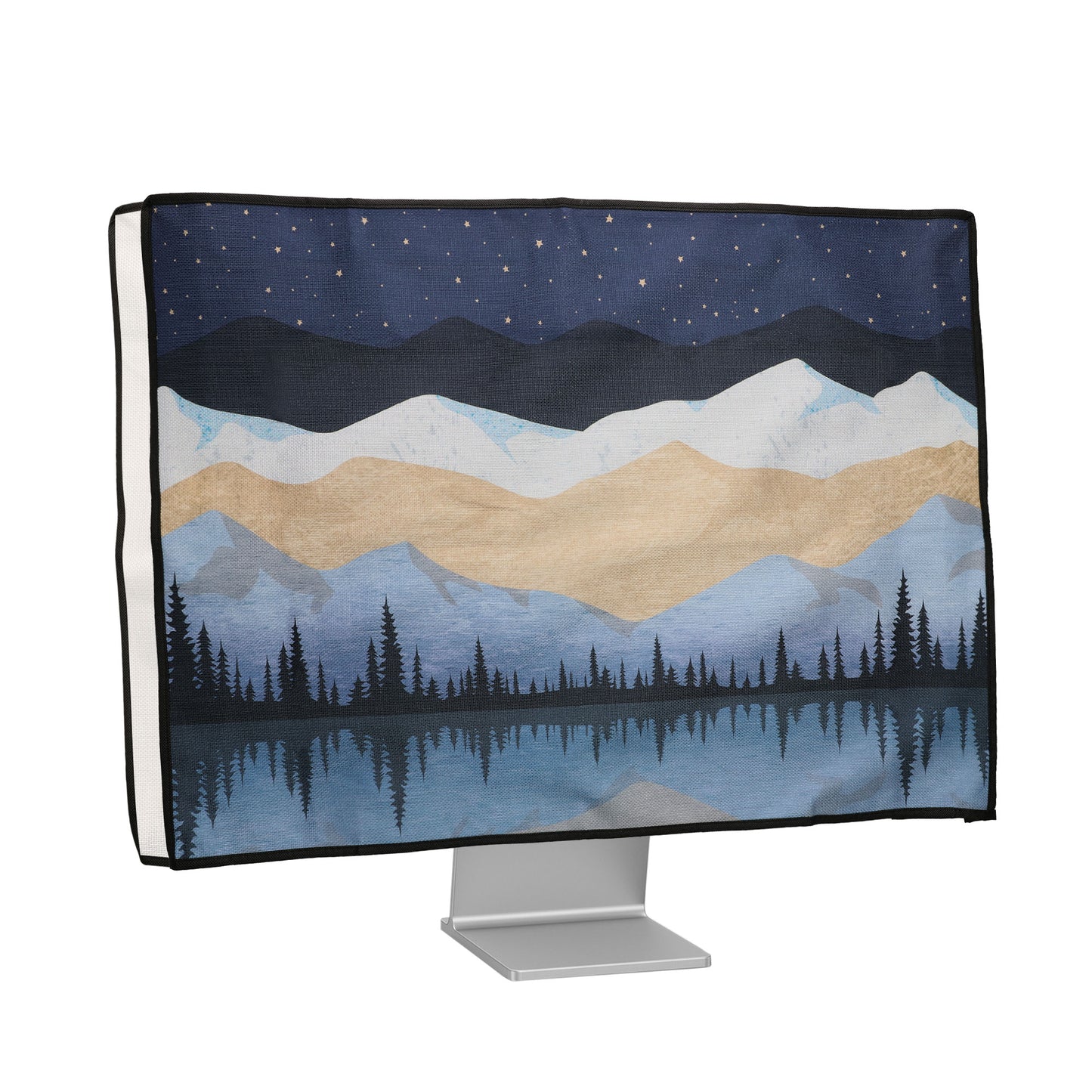 kwmobile Cover Compatible with 24-26" Monitor Protective Cover Dust Cover Hood for PC Screen Computer Screen Cover Dust Hood
