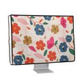 kwmobile Cover compatible with 27-28" Monitor - Protective Cover Dust Cover Hood for PC Screen - Computer Screen Cover Dust Hood - Plants and Shapes