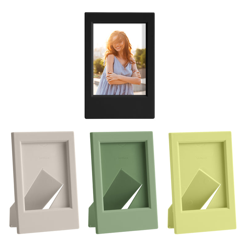 kwmobile Mini Picture Frame Set - Photo Frames for Instant Camera Photos - Plastic Picture Frames with Stand Function