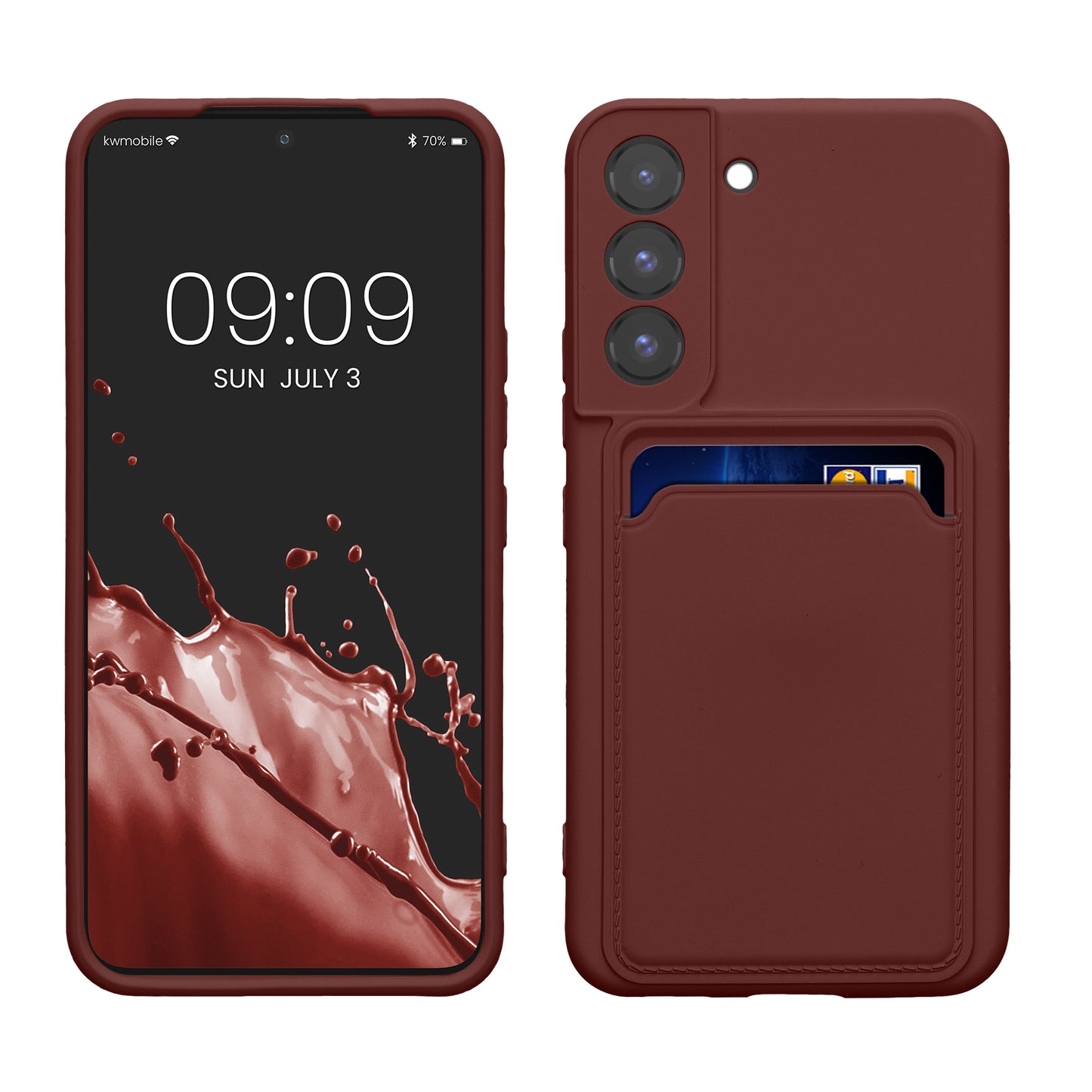 kwmobile Phone Case compatible with Samsung Galaxy S22 - Phone Cover with Card Slot