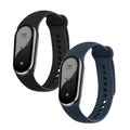 kwmobile Silikon Uhrenarmband für Xiaomi Mi Band 10 / Mi Band 9 / 8 Armband - Ersatzarmband für Fitnesstracker - Wechselarmband Smartwatch - Schwarz Lavendelgrau Schwarz  [dsg07]
