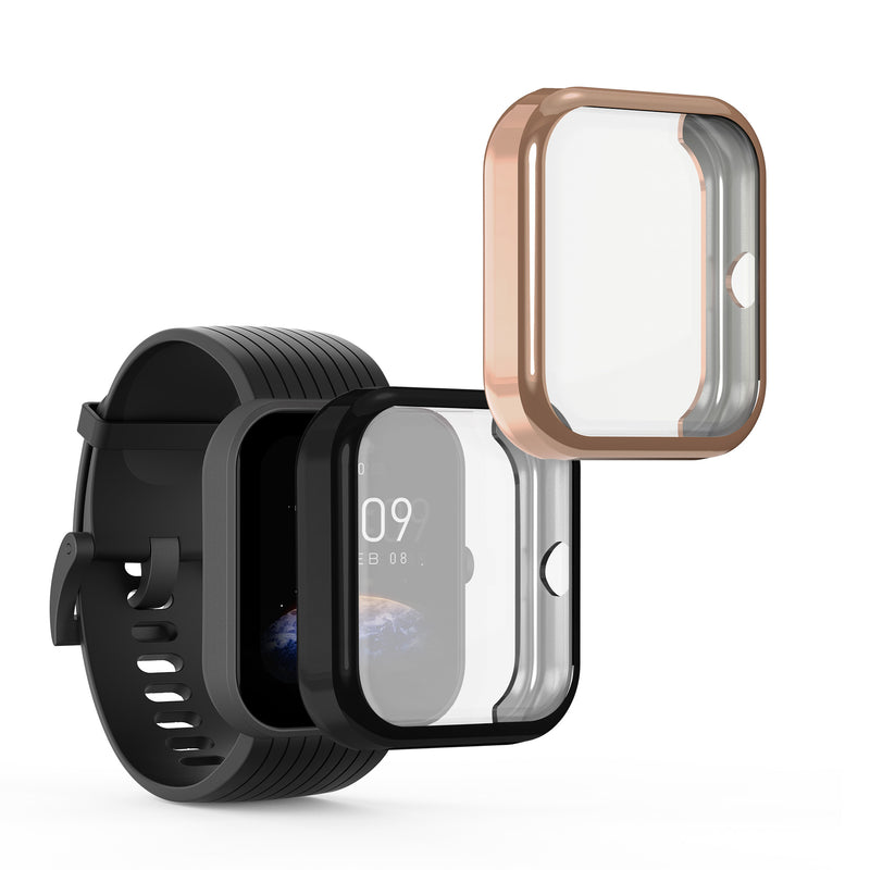 kwmobile Silicone Case for Huami Amazfit Bip 3 / Bip 3 Pro Protective Cover Full Body Display Cover Set