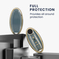 kwmobile Car Key Cover Compatible with Nissan 3-Button Car Key - Silicone Protective Case