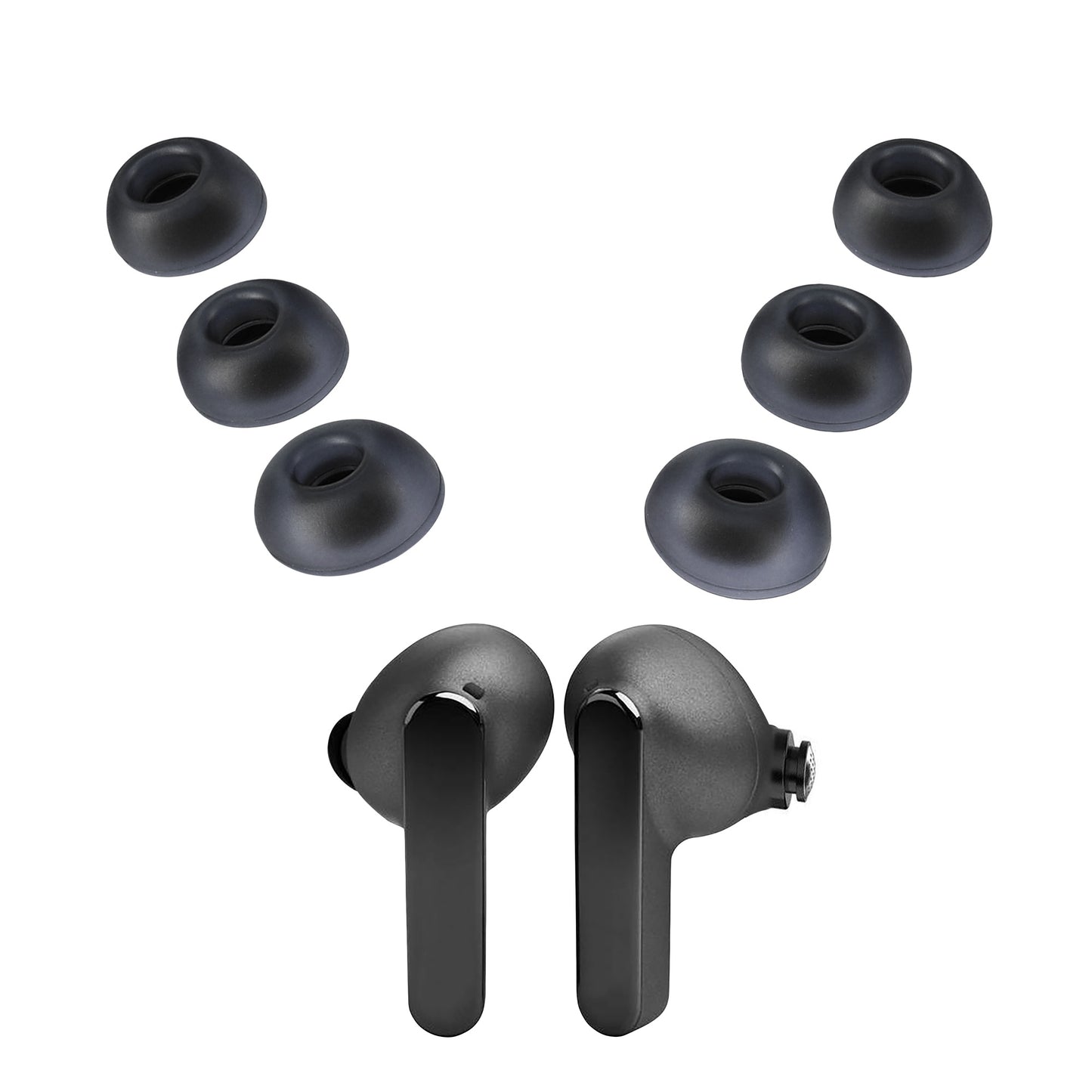 kwmobile 6x Ersatzpolster kompatibel mit JBL Live Pro 2 TWS - Silikon Ersatz Ohrpolster In-Ear Kopfhörer - Headphones Polster Blau  
