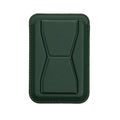 kwmobile Stick-on Kartenhalter für Smartphones - Kunstleder Halter mit Standfunktion - 65 x 95 mm - Platz für 2 Karten - Dunkelgrün Dunkelgrün  