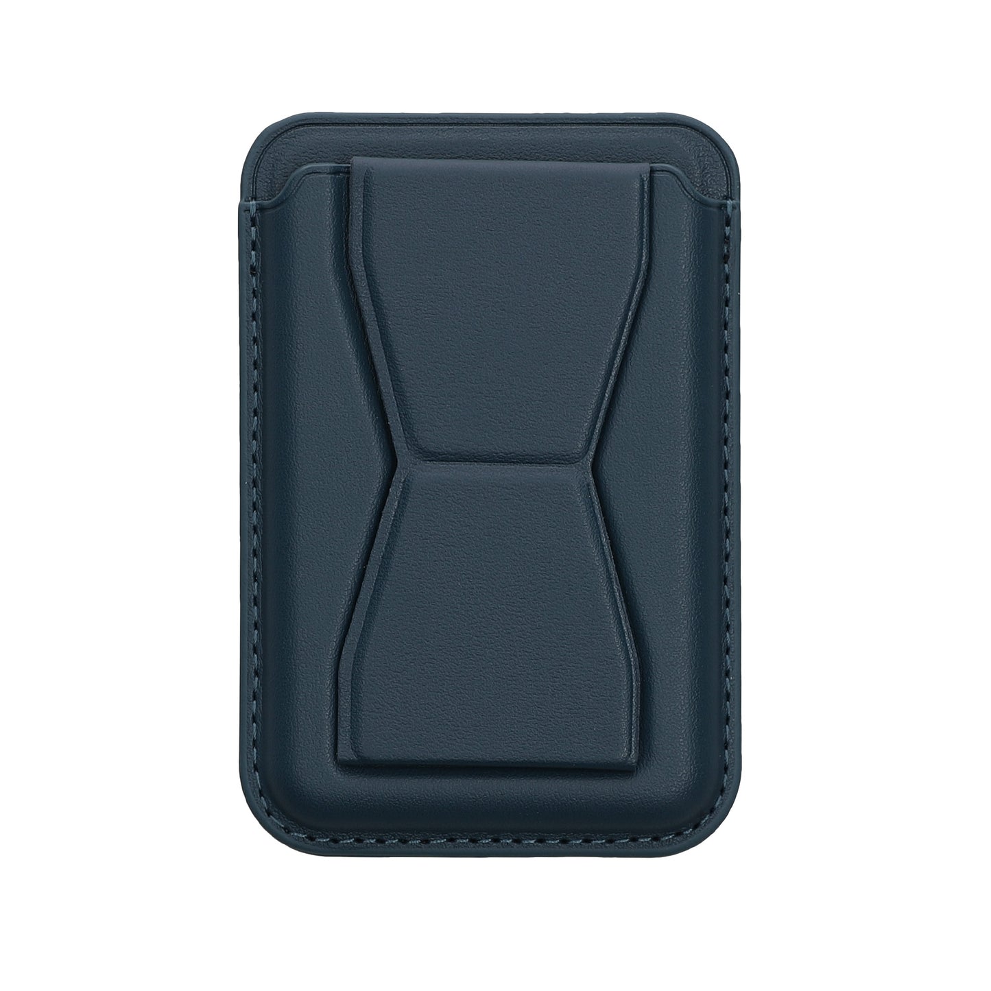 kwmobile Stick-on Kartenhalter für Smartphones - Kunstleder Halter mit Standfunktion - 65 x 95 mm - Platz für 2 Karten - Dunkelblau Dunkelblau  