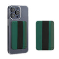 kwmobile 2x Stick-on Kartenhalter für Smartphones - Kunststoff Halter mit Halteband - 57 x 90 mm - Platz für bis zu 4 Karten - Dunkelgrün Dunkelgrün  