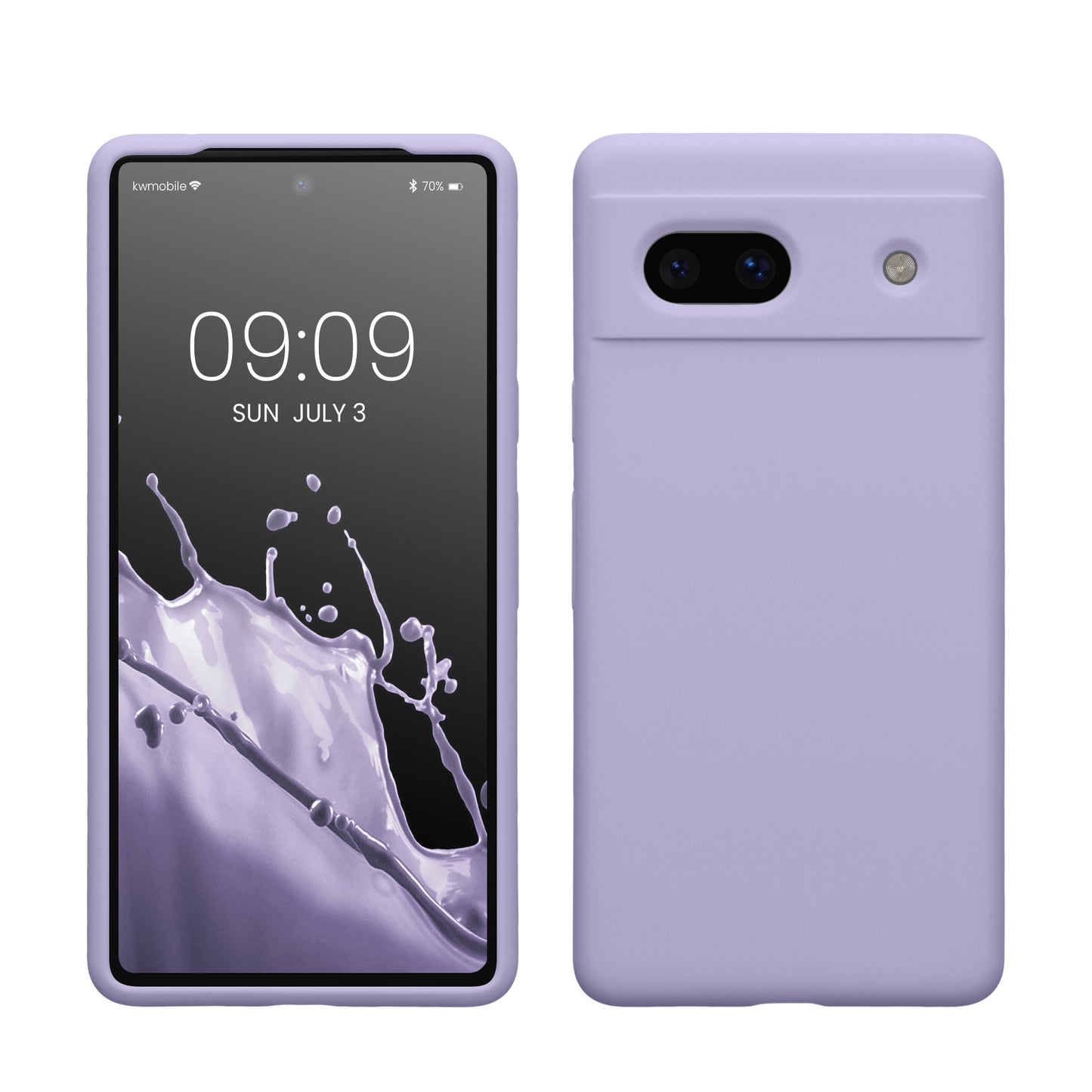 kwmobile Handyhülle für Google Pixel 7a Hülle, für Pixel 7a Case - Hülle Silikon - kabelloses Laden - Lavendel Lavendel  