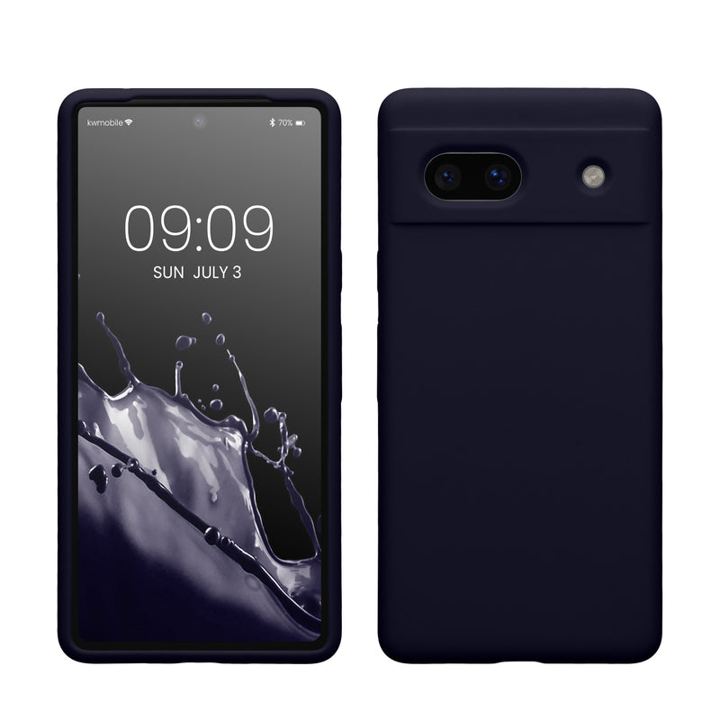 kwmobile Handyhülle für Google Pixel 7a Hülle, für Pixel 7a Case - Hülle Silikon - kabelloses Laden - Deep Ocean Deep Ocean  