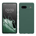 kwmobile Handyhülle kompatibel mit Google Pixel 7a Hülle - Handy Case aus weichem Silikon in Tannengrün Tannengrün  