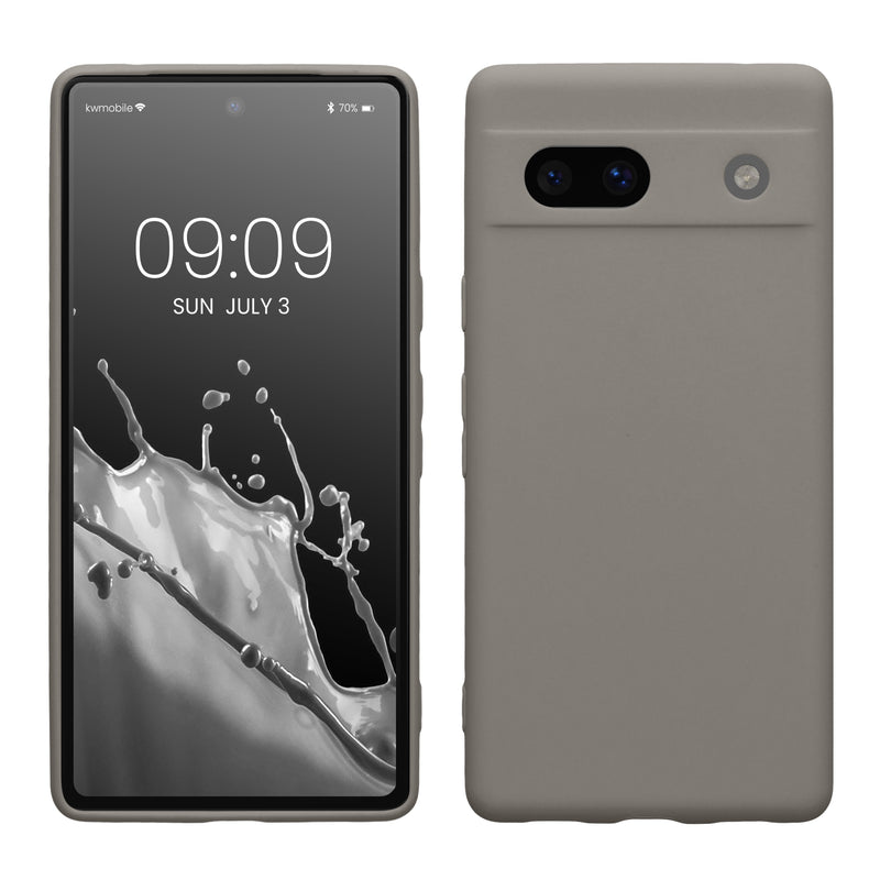 kwmobile Handyhülle kompatibel mit Google Pixel 7a Hülle - Handy Case aus weichem Silikon in Stone Dust Stone Dust  