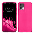 kwmobile Case kompatibel mit Motorola Edge 30 Neo Hülle - Schutzhülle aus Silikon metallisch schimmernd - Handyhülle Metallic Pink Metallic Pink  