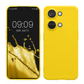 kwmobile Handyhülle kompatibel mit OnePlus Nord 3 5G Hülle - Handy Case aus weichem Silikon in Strahlend Gelb Strahlend Gelb  