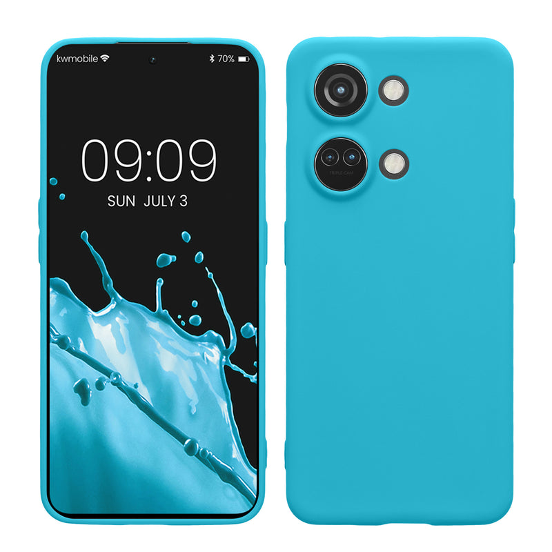 kwmobile Handyhülle kompatibel mit OnePlus Nord 3 5G Hülle - Handy Case aus weichem Silikon in Cool Glacier Cool Glacier  