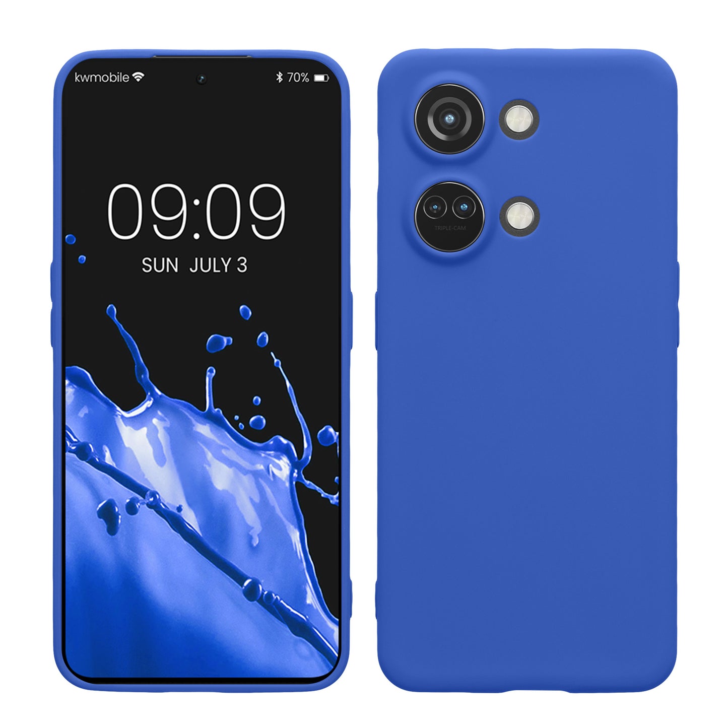 kwmobile Handyhülle kompatibel mit OnePlus Nord 3 5G Hülle - Handy Case aus weichem Silikon in Baltik Blau Baltik Blau  