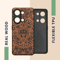 kwmobile Case compatible with OnePlus Nord 3 5G - TPU Phone Cover - Black Mayan Calendar Art
