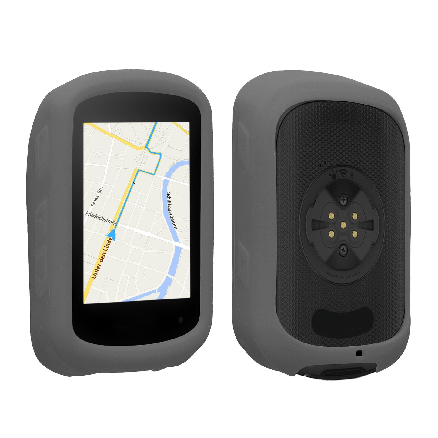 kwmobile Hülle kompatibel mit Garmin Edge 840 / Edge 540 - Silikon GPS Fahrrad Case Schutzhülle - in Grau Grau  