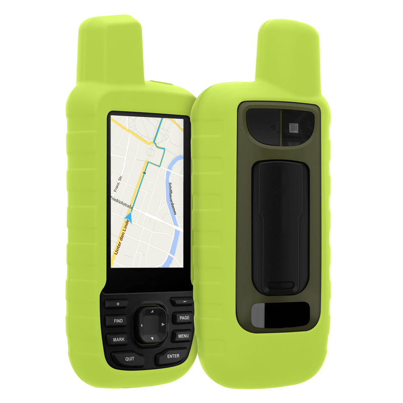 kwmobile Hülle kompatibel mit Garmin GPSMAP 66sr / GPSMAP 67 - Schutzhülle für GPS Handgerät in Neon Gelb Neon Gelb  