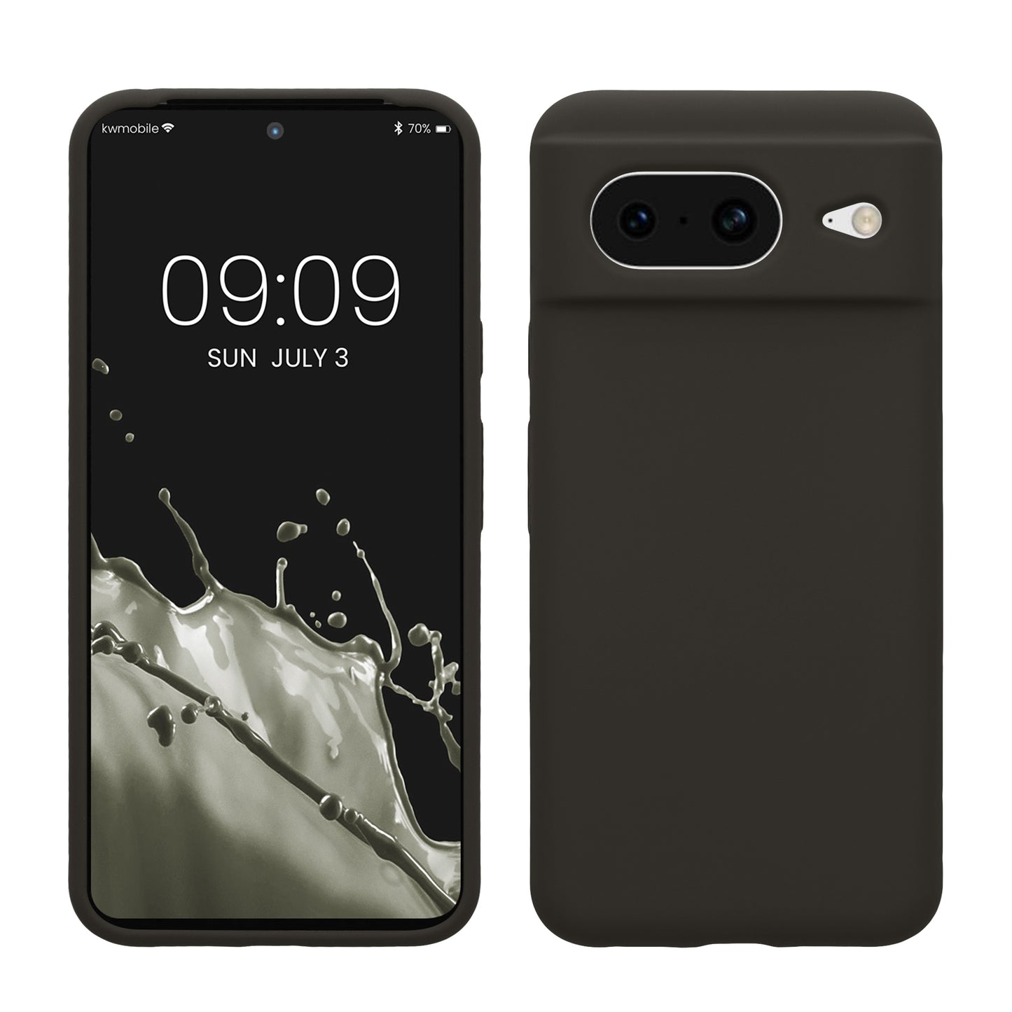 kwmobile Handyhülle für Google Pixel 8 Hülle, für Pixel 8 Case - Hülle Silikon - kabelloses Laden - Olivgrün matt Olivgrün matt  