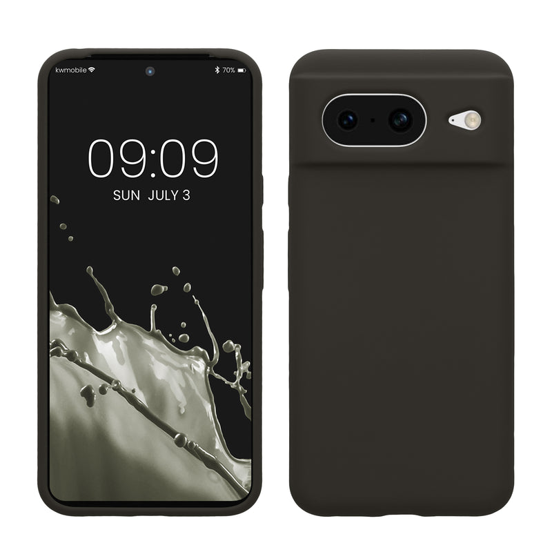 kwmobile Handyhülle für Google Pixel 8 Hülle, für Pixel 8 Case - Hülle Silikon - kabelloses Laden - Olivgrün matt Olivgrün matt  