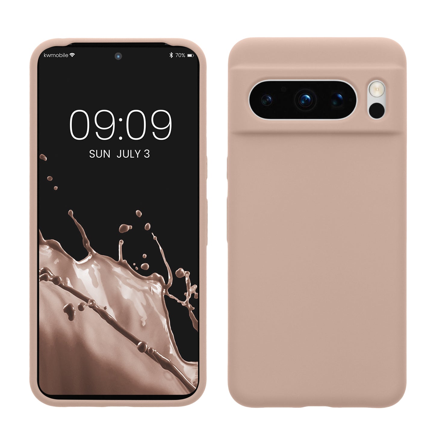 kwmobile Handyhülle für Google Pixel 8 Pro Hülle, für Pixel 8 Pro Case - Hülle Silikon - kabelloses Laden - Altrosa matt Altrosa matt  