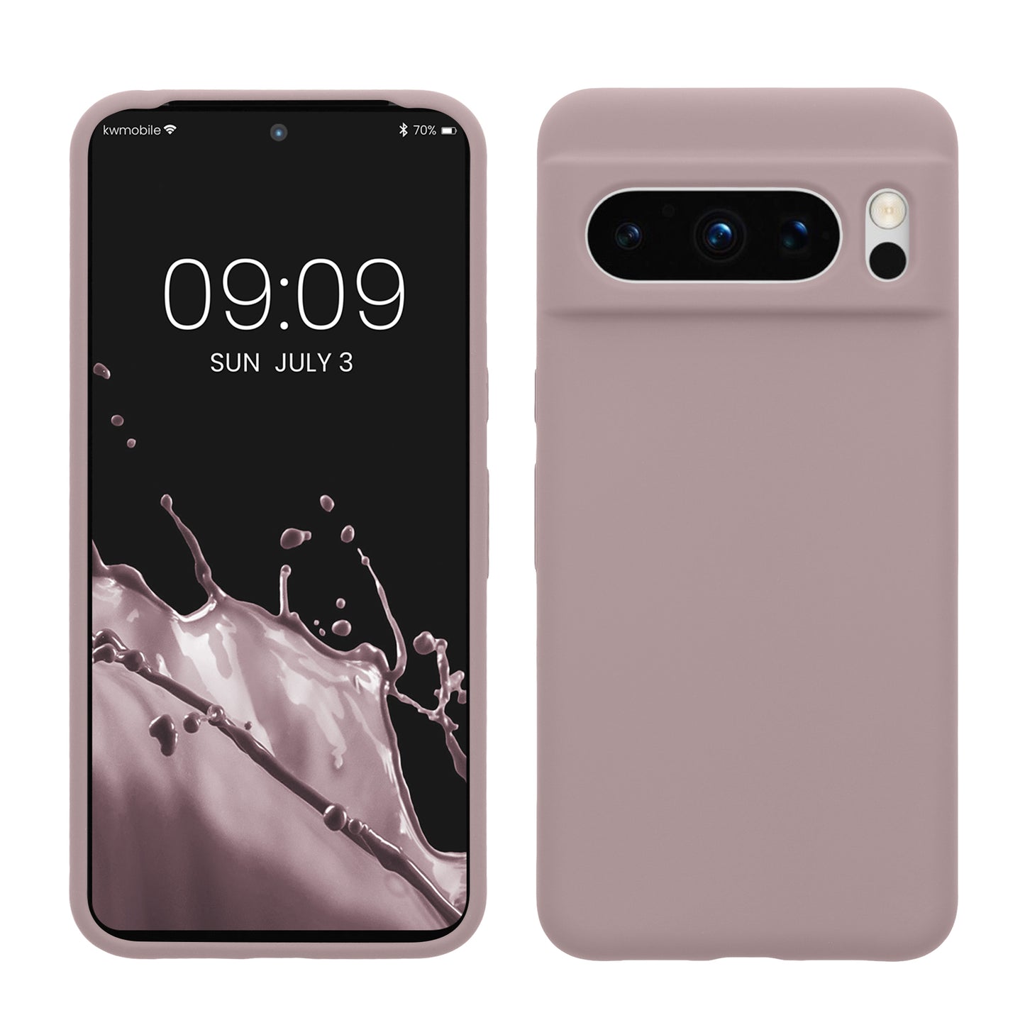 kwmobile Handyhülle für Google Pixel 8 Pro Hülle, für Pixel 8 Pro Case - Hülle Silikon - kabelloses Laden - Nude Lilac Nude Lilac  