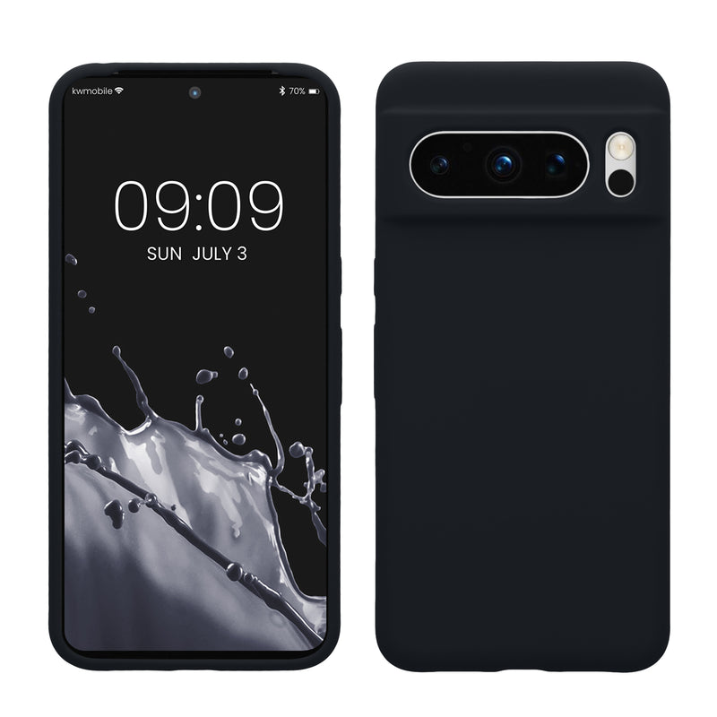 kwmobile Handyhülle für Google Pixel 8 Pro Hülle, für Pixel 8 Pro Case - Hülle Silikon - kabelloses Laden - Heidelbeerblau Heidelbeerblau  