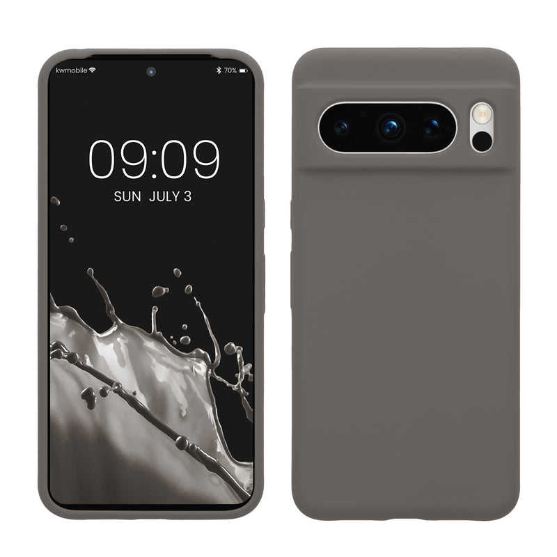 kwmobile Handyhülle für Google Pixel 8 Pro Hülle, für Pixel 8 Pro Case - Hülle Silikon - kabelloses Laden - Stone Dust Stone Dust  
