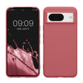 kwmobile Hülle kompatibel mit Google Pixel 8 Hülle - weiches TPU Silikon Case - Cover geeignet für kabelloses Laden - Dark Rose Dark Rose  