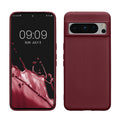 kwmobile Hülle kompatibel mit Google Pixel 8 Pro Hülle - weiches TPU Silikon Case - Cover geeignet für kabelloses Laden - Bordeaux Violett Bordeaux Violett  