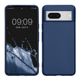 kwmobile Case kompatibel mit Google Pixel 8 Hülle - Schutzhülle aus Silikon metallisch schimmernd - Handyhülle Metallic Blau Metallic Blau  