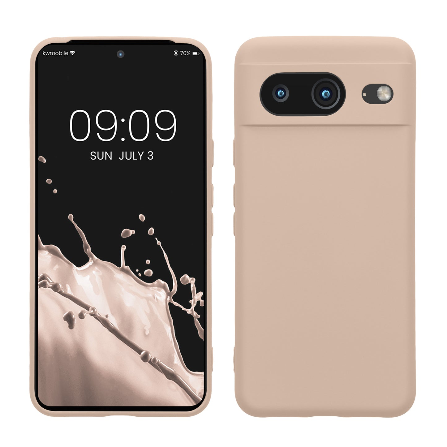 kwmobile Slim Case kompatibel mit Google Pixel 8 Hülle - Handyhülle aus Silikon in Coconut Swirl Coconut Swirl  