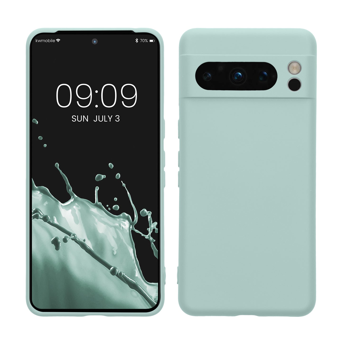 kwmobile Slim Case kompatibel mit Google Pixel 8 Pro Hülle - Handyhülle aus Silikon in Cool Mint Cool Mint  