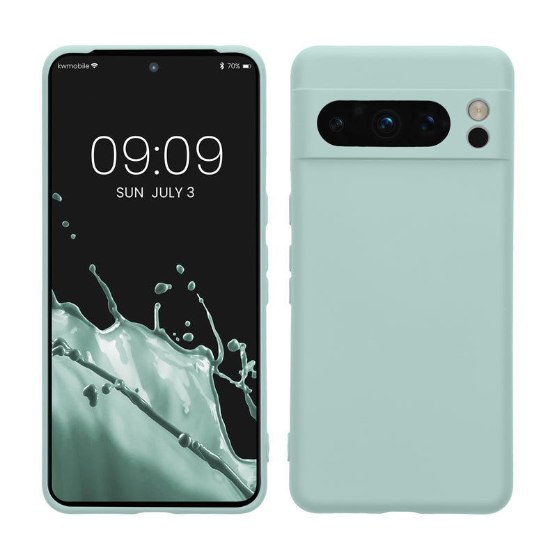 kwmobile Slim Case kompatibel mit Google Pixel 8 Pro Hülle - Handyhülle aus Silikon in Cool Mint Cool Mint  