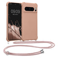 kwmobile Necklace Case kompatibel mit Google Pixel 8 Pro Hülle - Cover mit Kordel zum Umhängen - Silikon Schutzhülle Coconut Swirl Coconut Swirl  