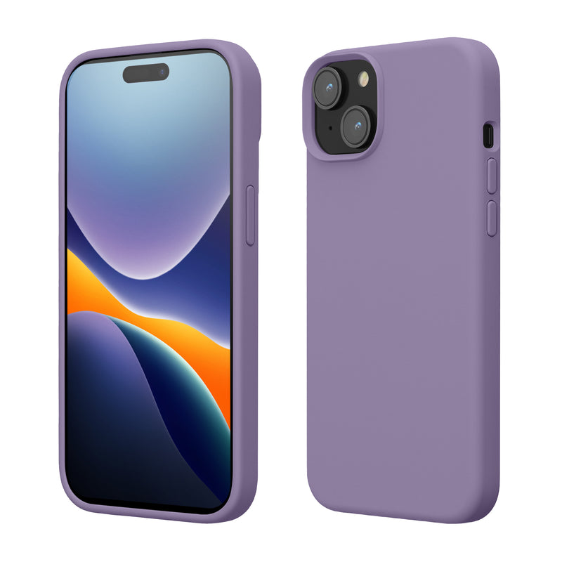 kwmobile Handyhülle für iPhone 15 Hülle, für iPhone 15 Case - Hülle Silikon - kabelloses Laden - Veilchen Lila Veilchen Lila  
