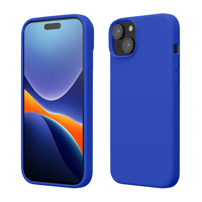 kwmobile Handyhülle für iPhone 15 Plus Hülle, für iPhone 15 Plus Case - Hülle Silikon - kabelloses Laden - Baltik Blau Baltik Blau  