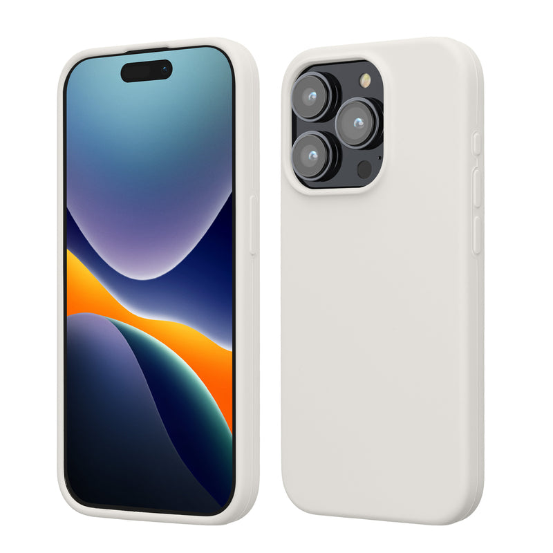 kwmobile Handyhülle für iPhone 15 Pro Hülle, für iPhone 15 Pro Case - Hülle Silikon - kabelloses Laden - Weiß Weiß  