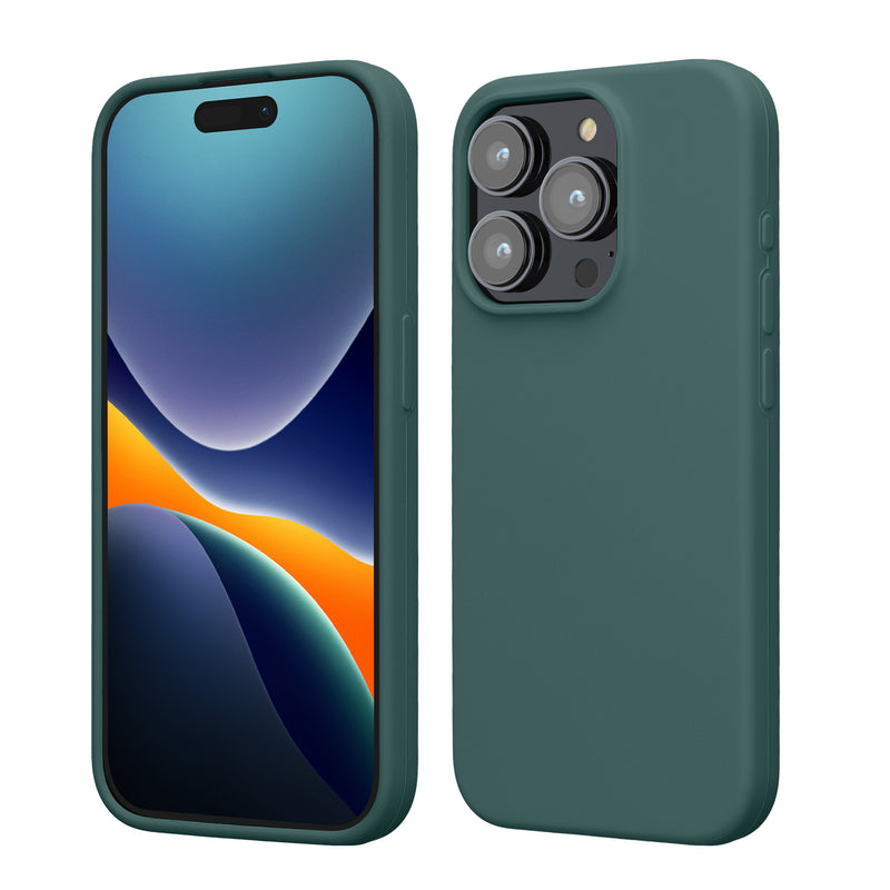 kwmobile Handyhülle für iPhone 15 Pro Hülle, für iPhone 15 Pro Case - Hülle Silikon - kabelloses Laden - Blaugrün Blaugrün  