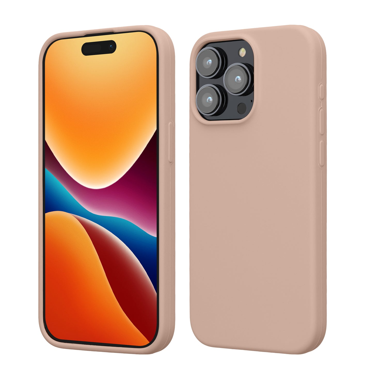 kwmobile Handyhülle für iPhone 15 Pro Max Hülle, für iPhone 15 Pro Max Case - Hülle Silikon - kabelloses Laden - Altrosa Altrosa  