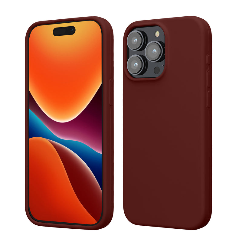 kwmobile Handyhülle für iPhone 15 Pro Max Hülle, für iPhone 15 Pro Max Case - Hülle Silikon - kabelloses Laden - Tawny Red Tawny Red  