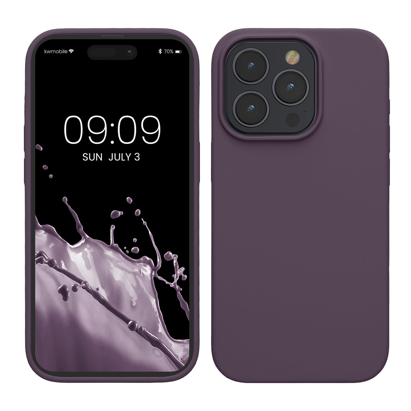 kwmobile Handyhülle für iPhone 15 Pro Max Hülle, für iPhone 15 Pro Max Case - Hülle Silikon - kabelloses Laden - Helle Iris Helle Iris  