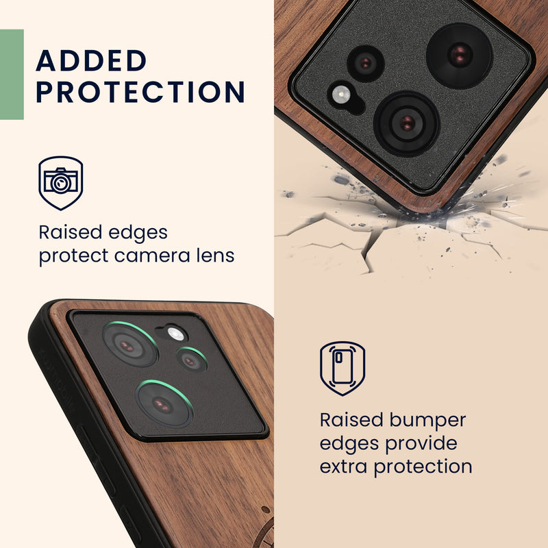 kwmobile Case Compatible with Xiaomi 13T / 13T Pro Case TPU Phone Case Compass Vintage