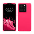 kwmobile Hülle kompatibel mit Xiaomi 13T / 13T Pro Hülle - Silikon Handy Case - Handyhülle weiche Oberfläche - kabelloses Laden - Neon Pink Neon Pink  