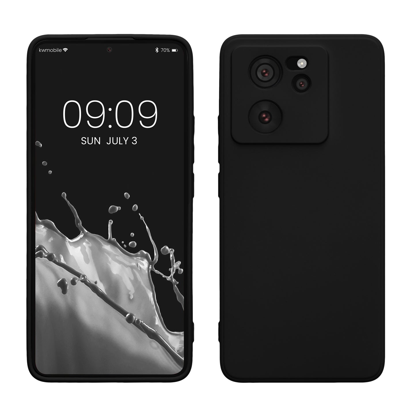 kwmobile Slim Case kompatibel mit Xiaomi 13T / 13T Pro Hülle - Handyhülle aus Silikon in Schwarz Schwarz  