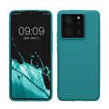 kwmobile Hülle kompatibel mit Xiaomi 13T / 13T Pro Hülle - weiches TPU Silikon Case - Cover geeignet für kabelloses Laden - Petrol matt Petrol matt  